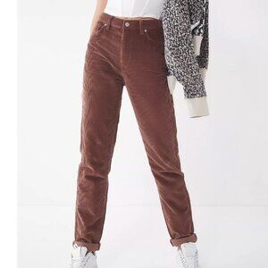 NWOT Urban Outfitters corduroy mom high rise pants brown